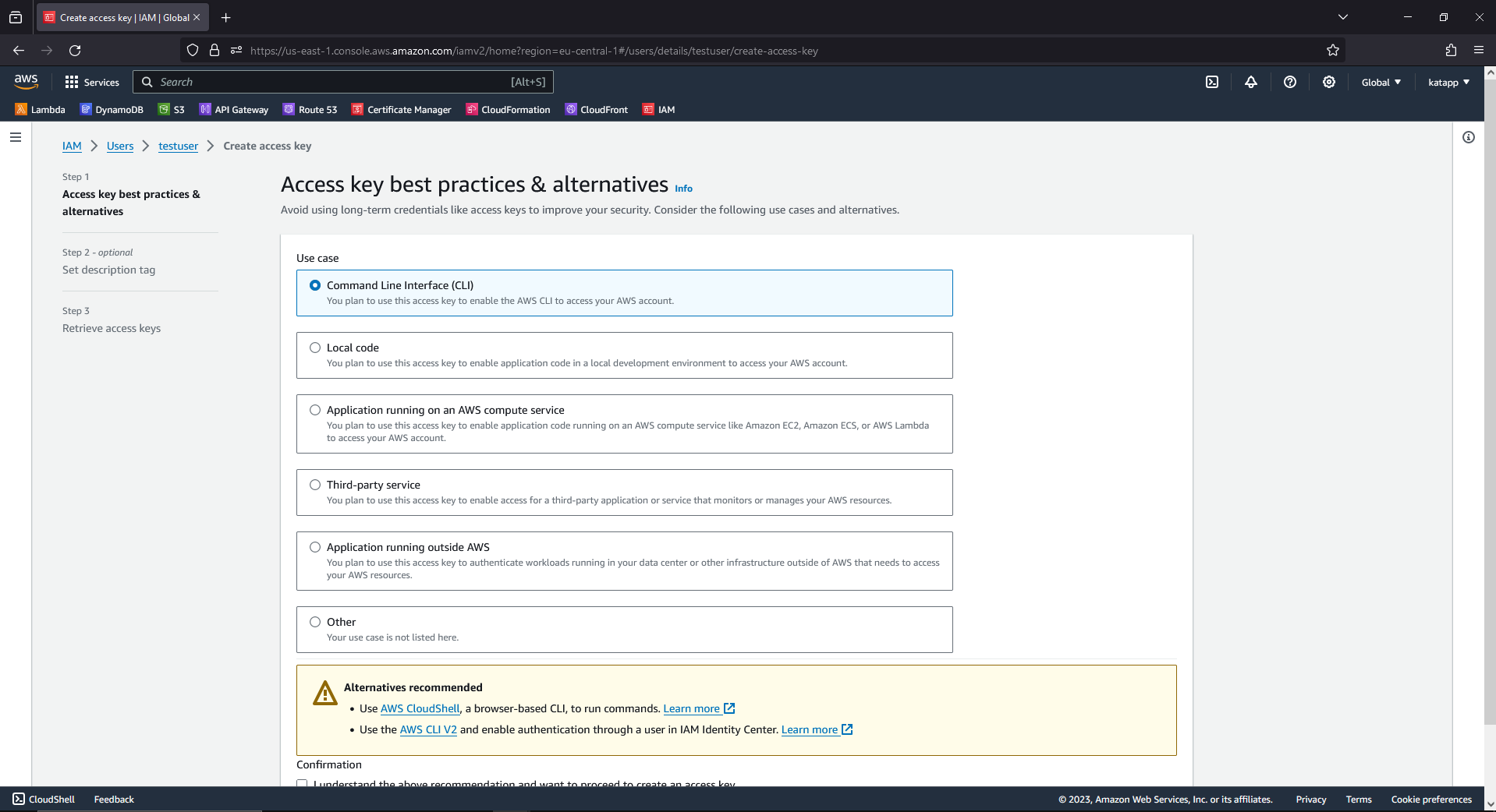 AWS IAM Create User - Permissions 1