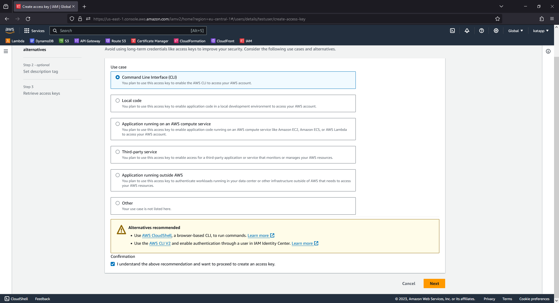 AWS IAM Create User - Permissions 1